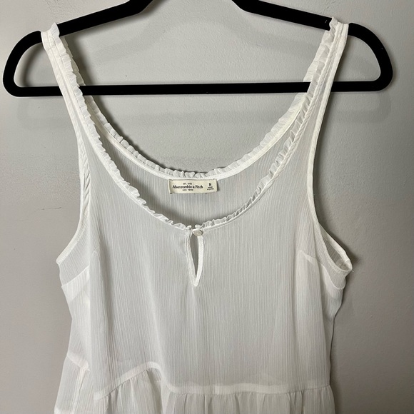 Abercrombie & Fitch Chiffon Sheer Ruffle Hem Romantic Tank Blouse - Picture 4 of 6